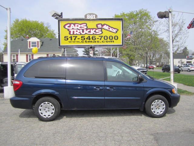 2003 CHRYSLER TOWN  COUNTRY LX FWD navy blue 2003 chrysler town  country lx minivan with 3rd row