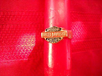 2005 SMALL HARLEY RING MENS SMALL GOLD  H-D RING for sale