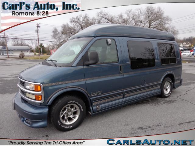 1999 CHEVROLET EXPRESS G-1500 green halogen headlightsmaintenance free battery12v power outleta